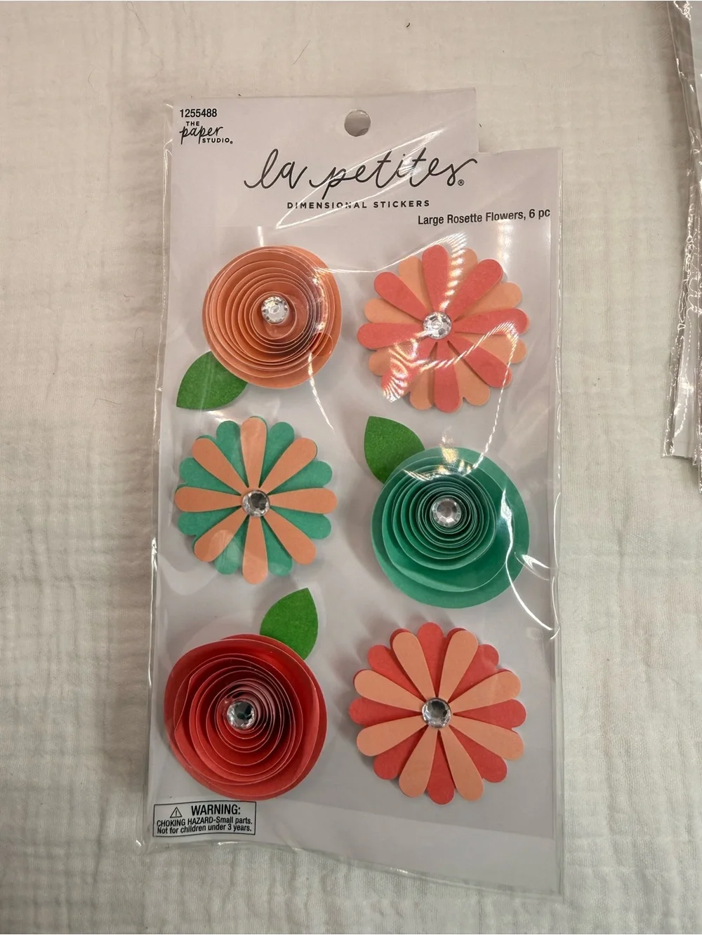 La Petites Pink & Coral Floral Paper Sticker Lot - Party Craft Decorations